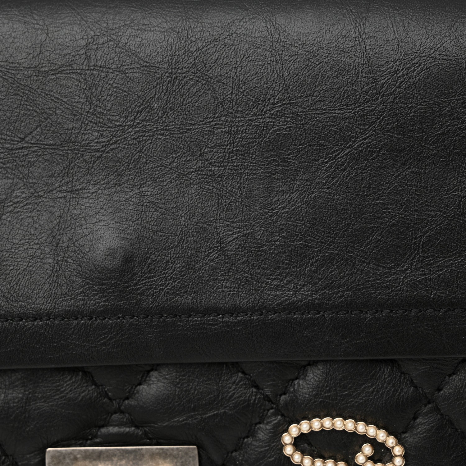 Chanel Aged Calfskin Lucky Charms 2.55 Reissue 225 Flap Black 13 of 13