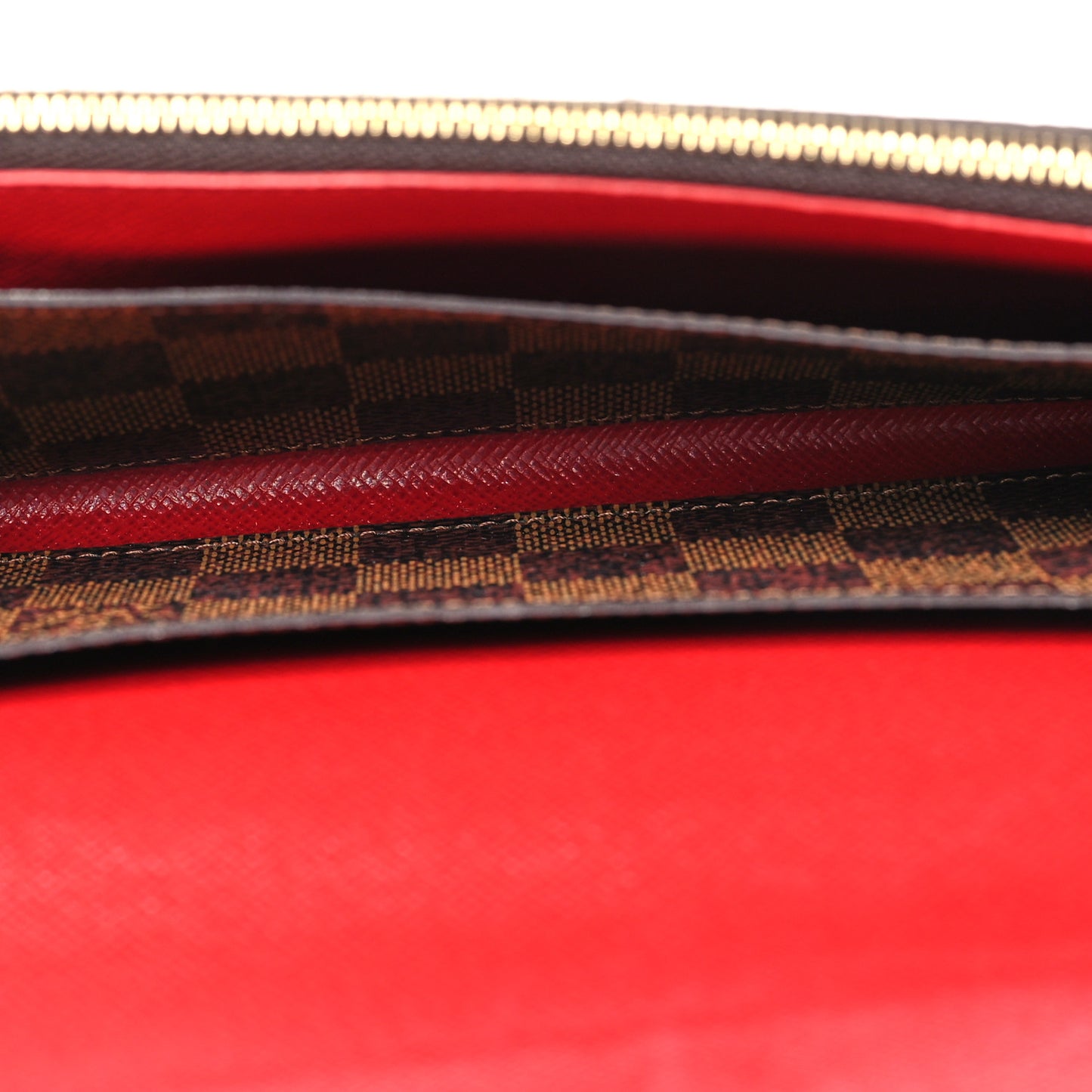 Damier Ebene Emilie Wallet Red