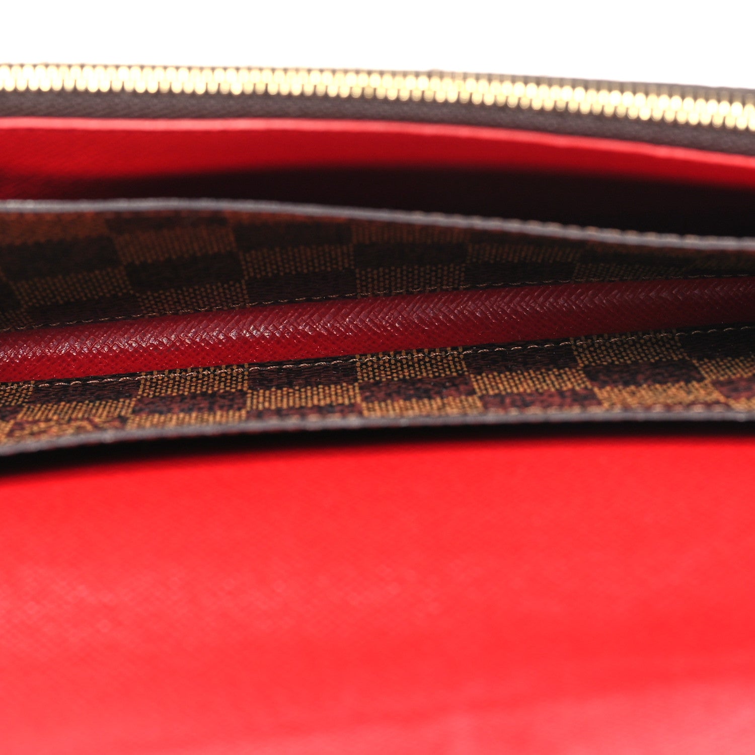 Louis Vuitton Damier Ebene Emilie Wallet Red 5 of 10