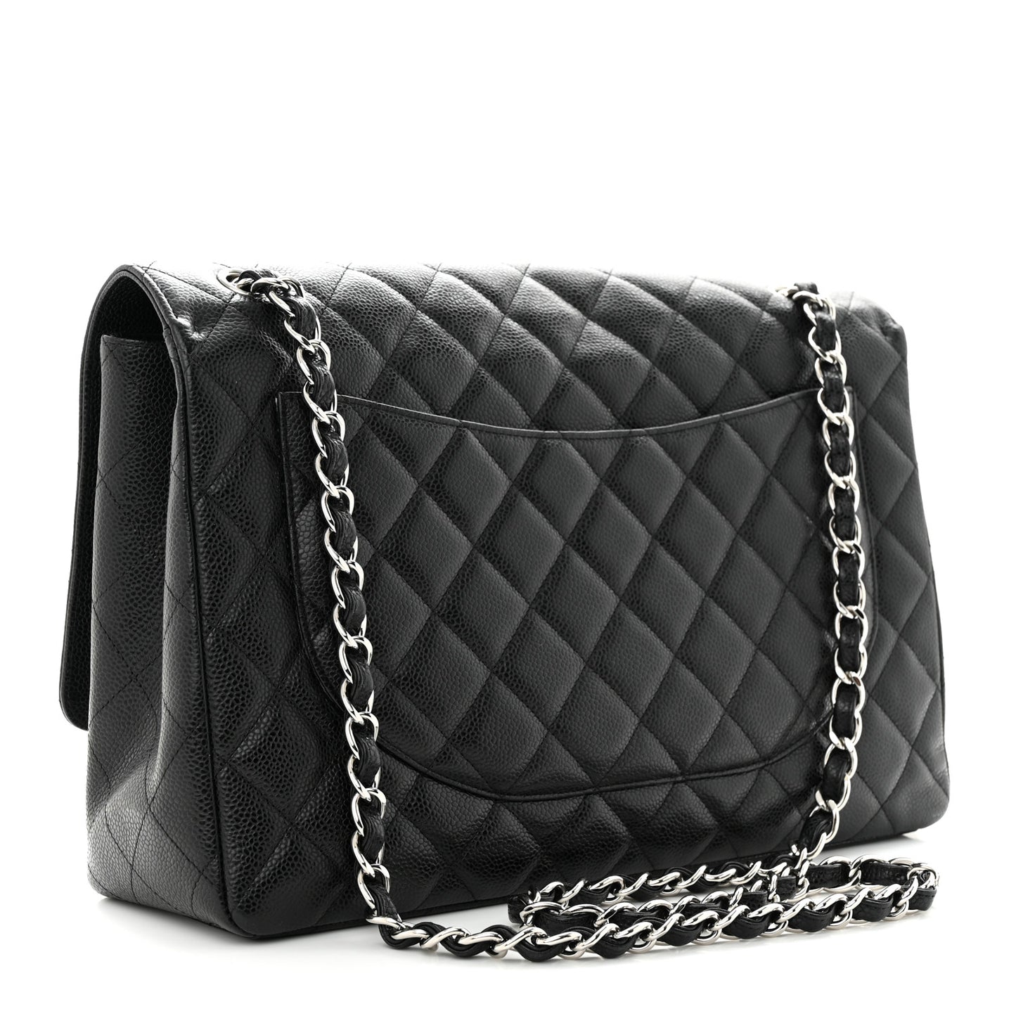 Caviar Quilted Maxi Single Flap Black