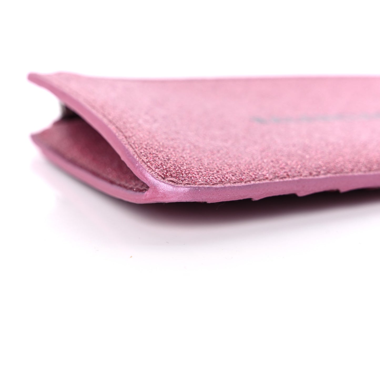 Sparkling Fabric Logo Large Cash Long Coin Card Holder Sweet Pink Black