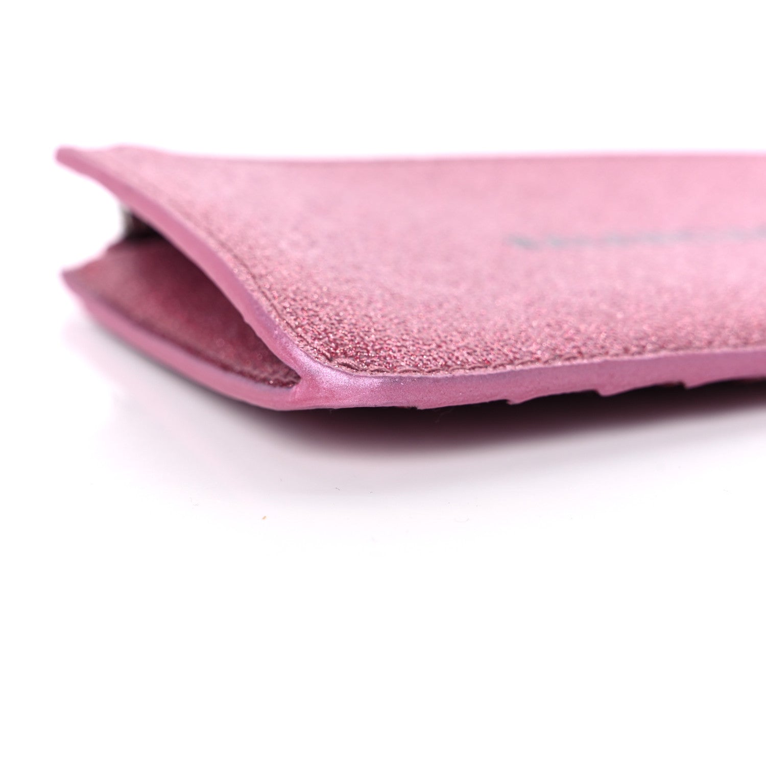 Balenciaga Sparkling Fabric Logo Large Cash Long Coin Card Holder Sweet Pink Black 7 of 8