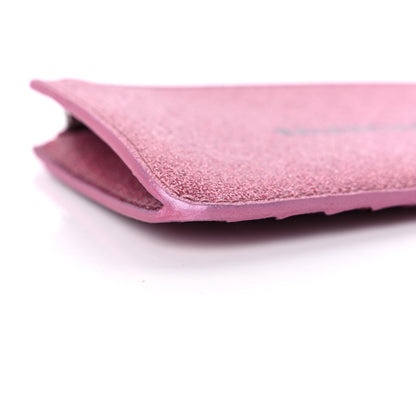Balenciaga Sparkling Fabric Logo Large Cash Long Coin Card Holder Sweet Pink Black 7 of 8