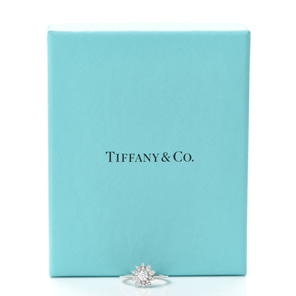 Tiffany Platinum Diamond Enchant Garden Flower Ring 48 4.5 5 of 5