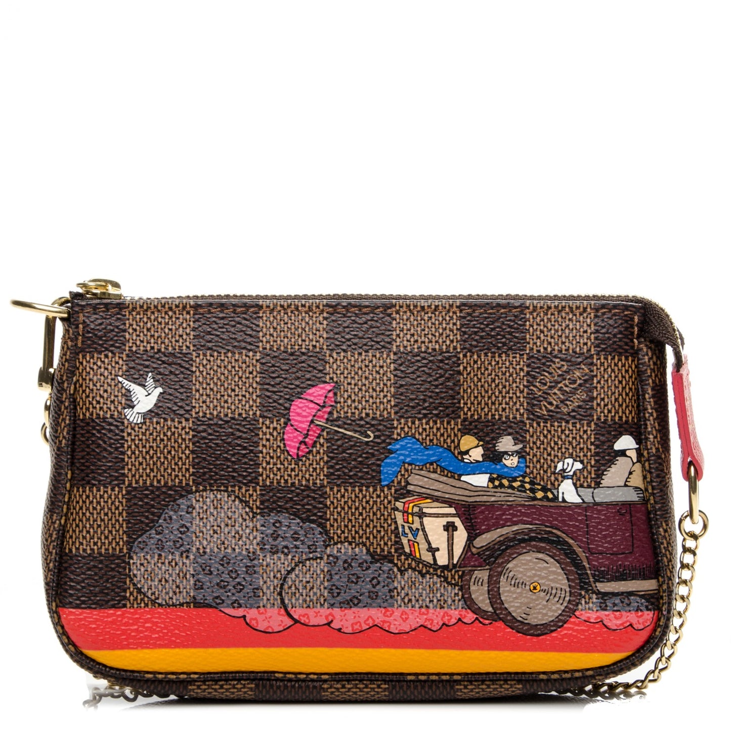 Damier Ebene 2015 Christmas Animation Mini Pochette Accessories