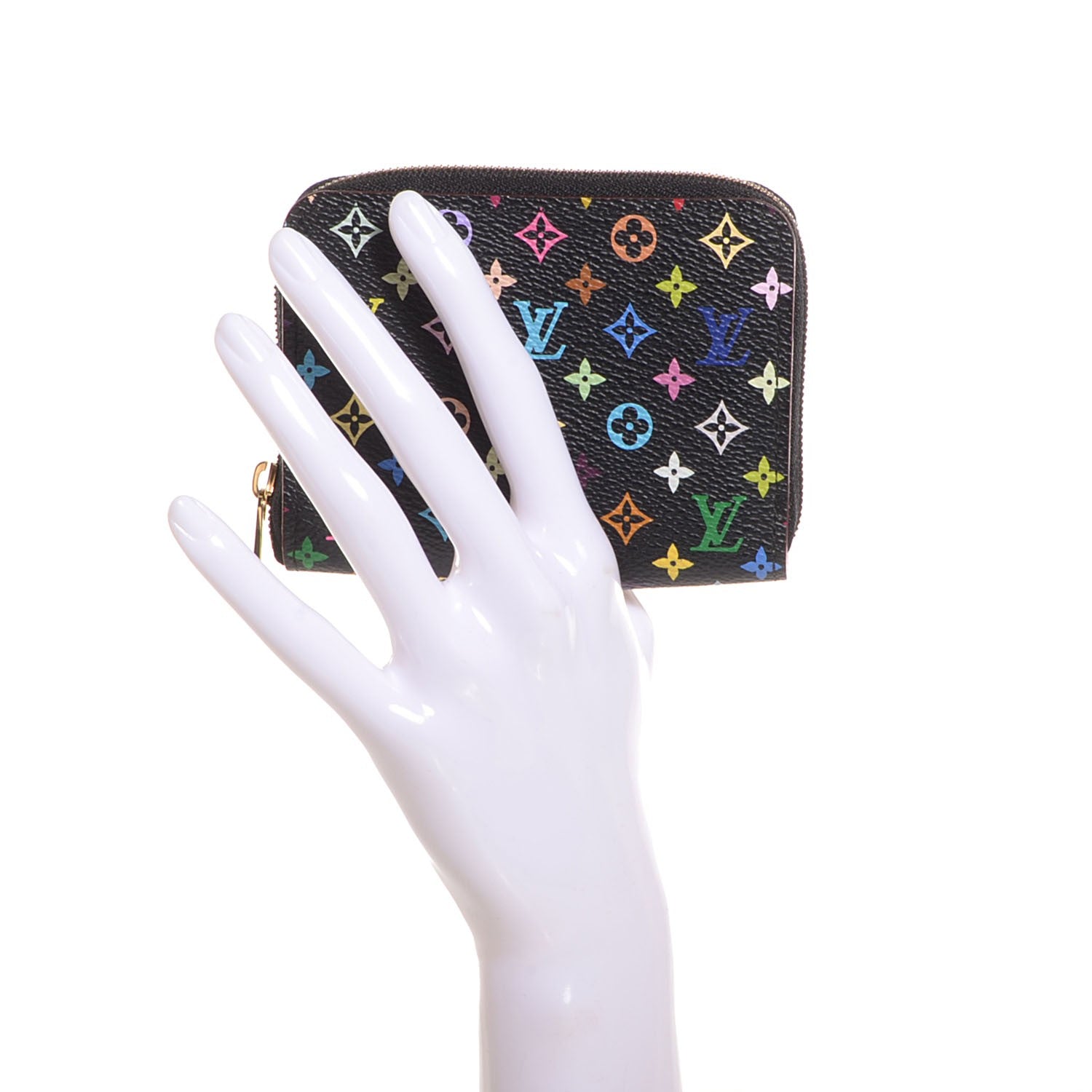 Louis Vuitton Monogram Multicolor Zippy Coin Purse Black 2 of 7