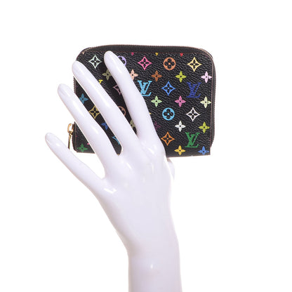 Louis Vuitton Monogram Multicolor Zippy Coin Purse Black 2 of 7