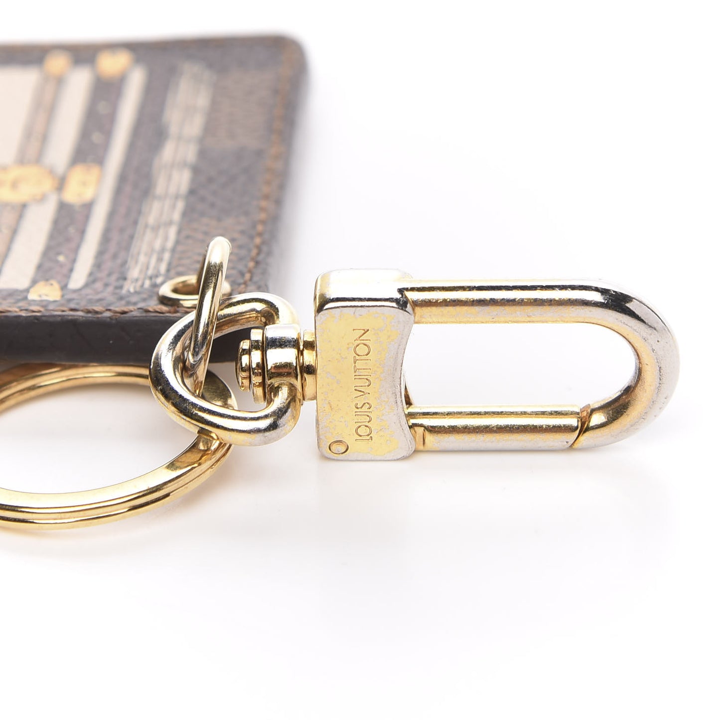 Damier Ebene Illustre Trunk Key Holder Beige