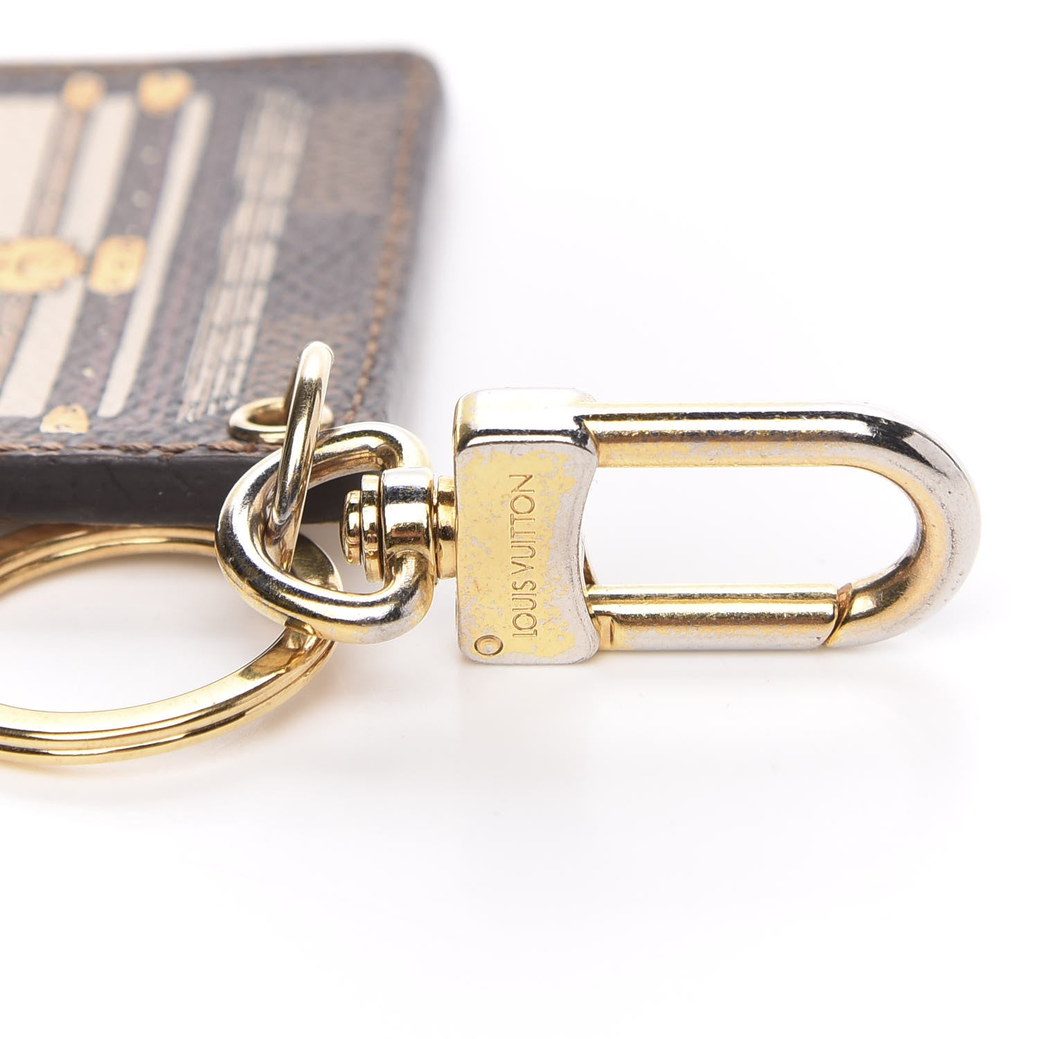 Louis Vuitton Damier Ebene Illustre Trunk Key Holder Beige 3 of 4
