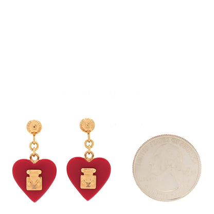 Louis Vuitton Lock Me Heart Earrings Pomme D'Amour 2 of 5
