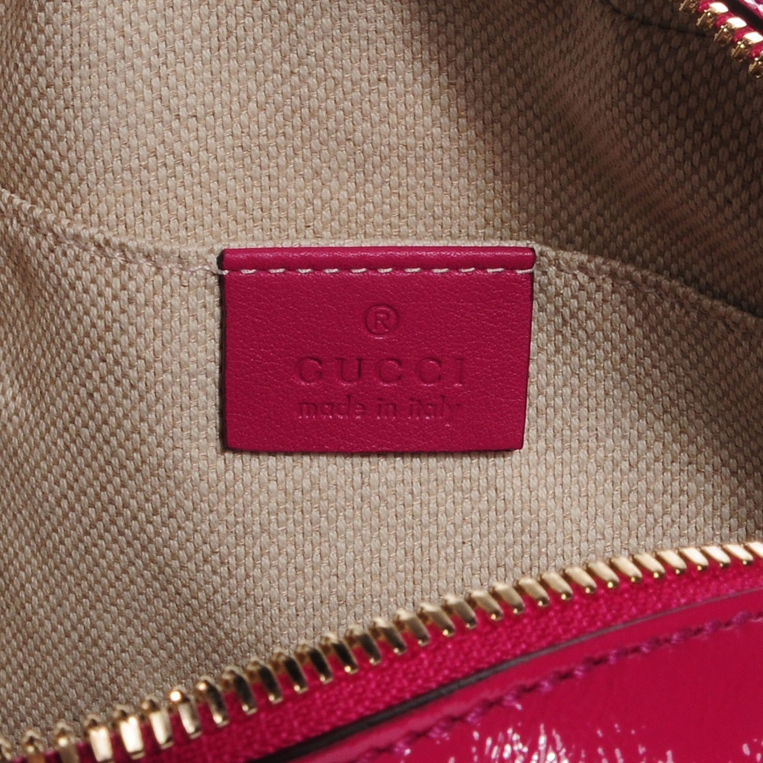 Gucci Soft Patent Small Soho Disco Bag Bright Bougainvillea 6 of 9