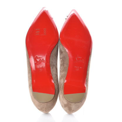 Christian Louboutin Veau Velours Patent Geo Flats 38 Taupe 5 of 7