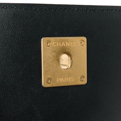 Chanel Calfskin Quilted Crystal Pearl Mini Flap Bag Black 6 of 11