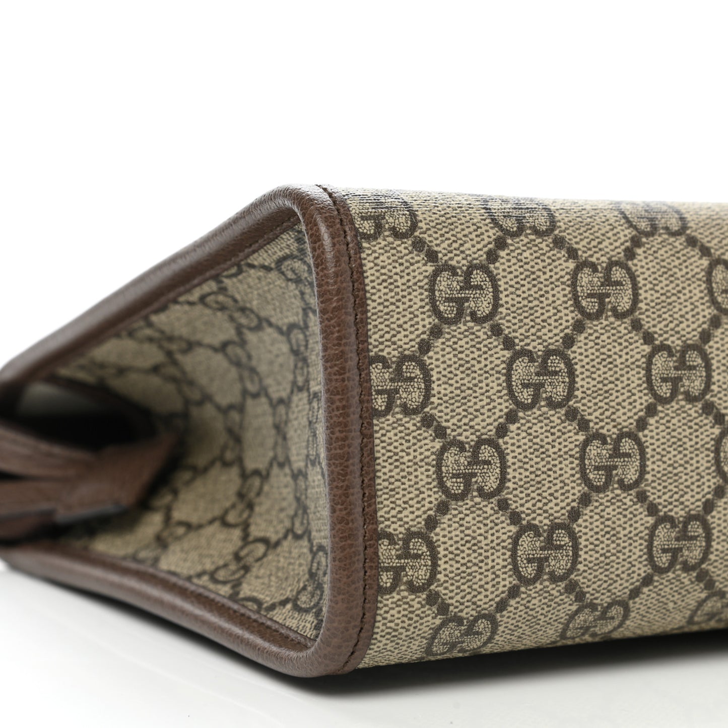 GG Supreme Monogram Web Toiletry Case Brown