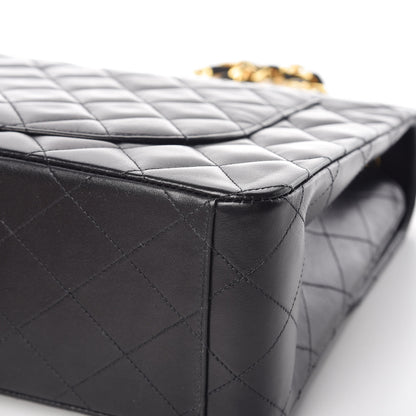 Chanel Lambskin Quilted XL Jumbo Single Flap Black 13 of 14