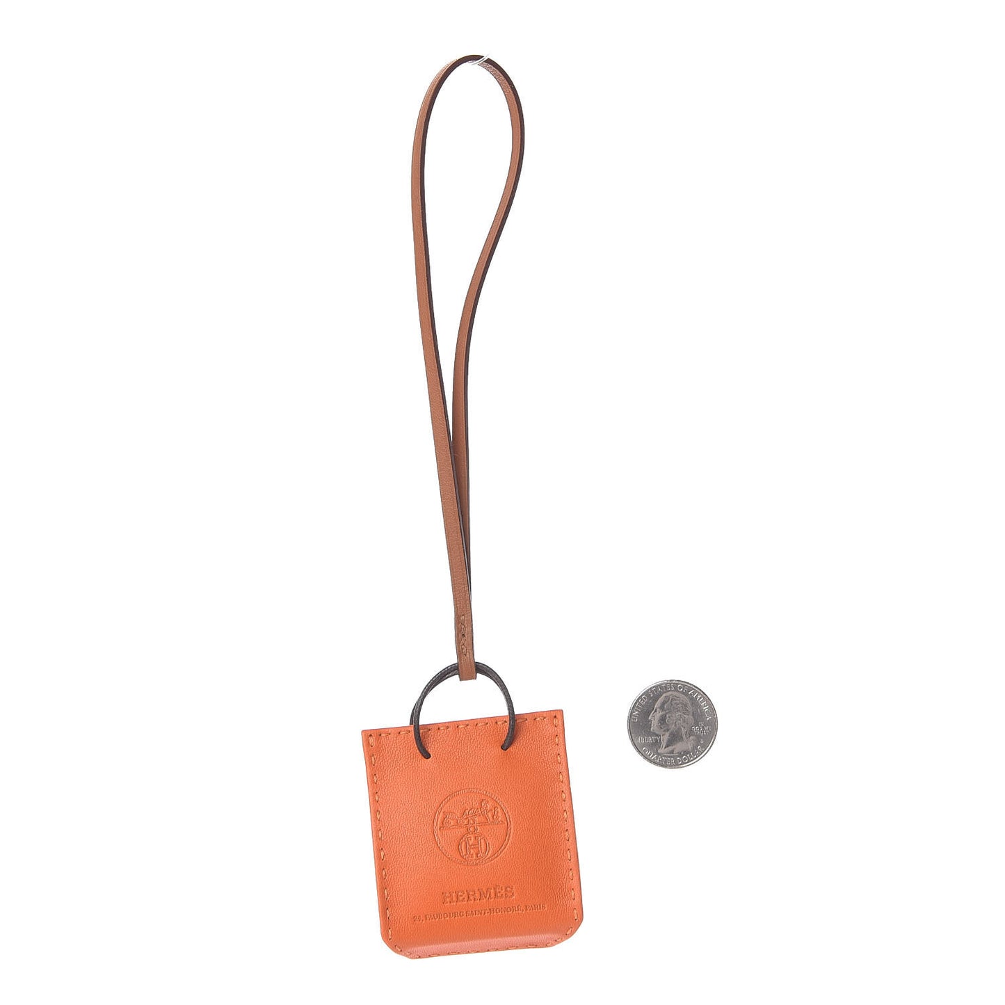 Milo Lambskin Swift Shopping Bag Charm Feu Gold