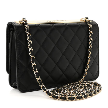 Chanel Lambskin Quilted Trendy CC Wallet On Chain WOC Black 3 of 11