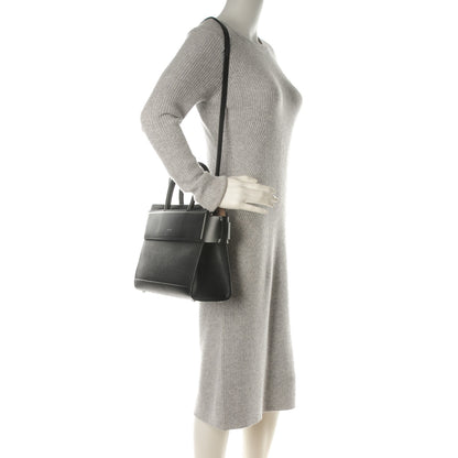Givenchy Grained Calfskin Small Horizon Satchel Black 2 of 7