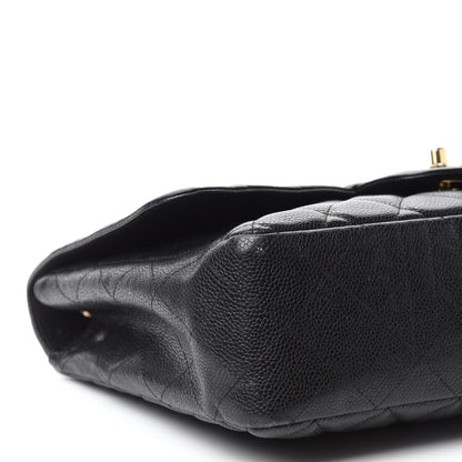 Chanel Caviar Quilted Jumbo Single Flap Black 6 of 14