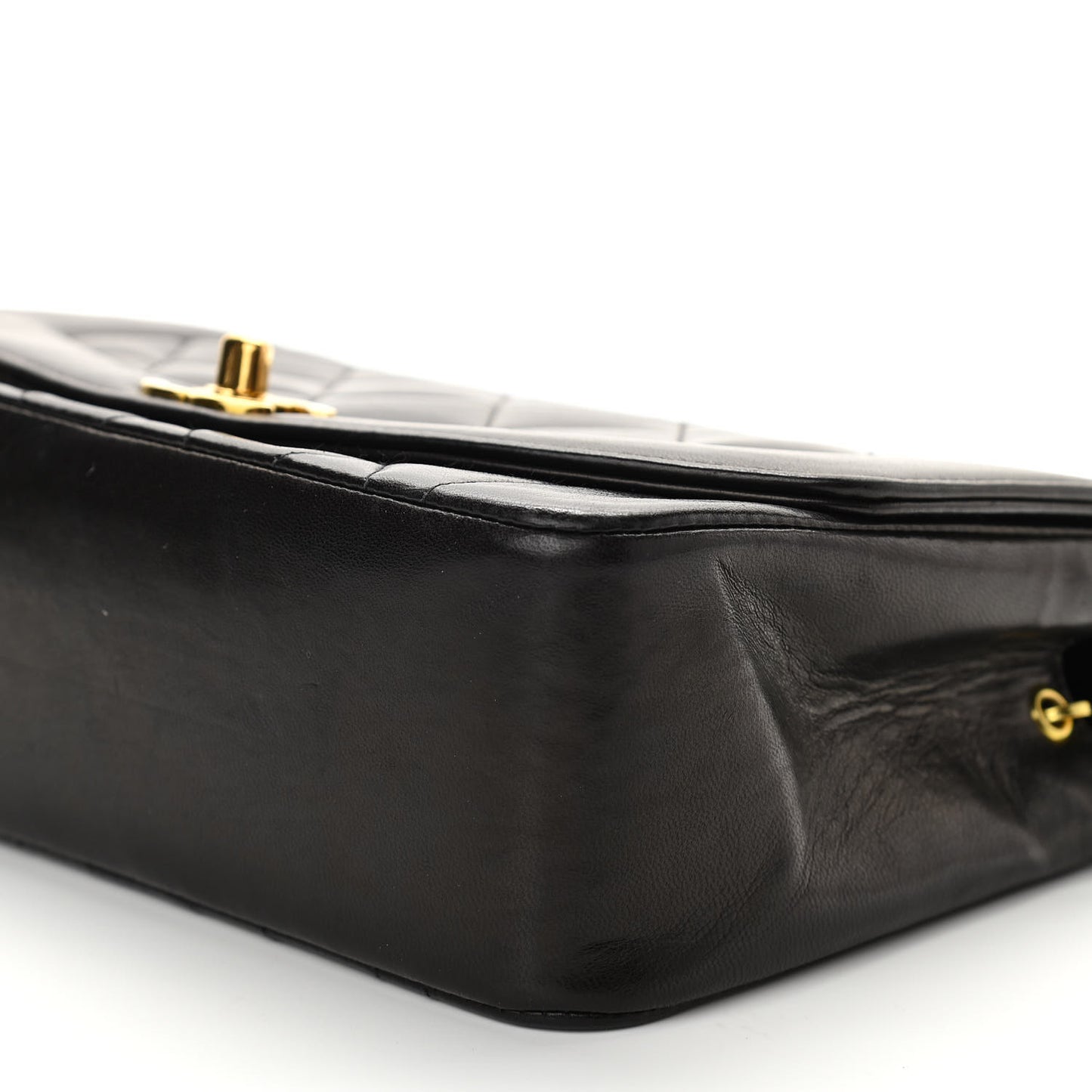 Lambskin Quilted Small Single Flap Black