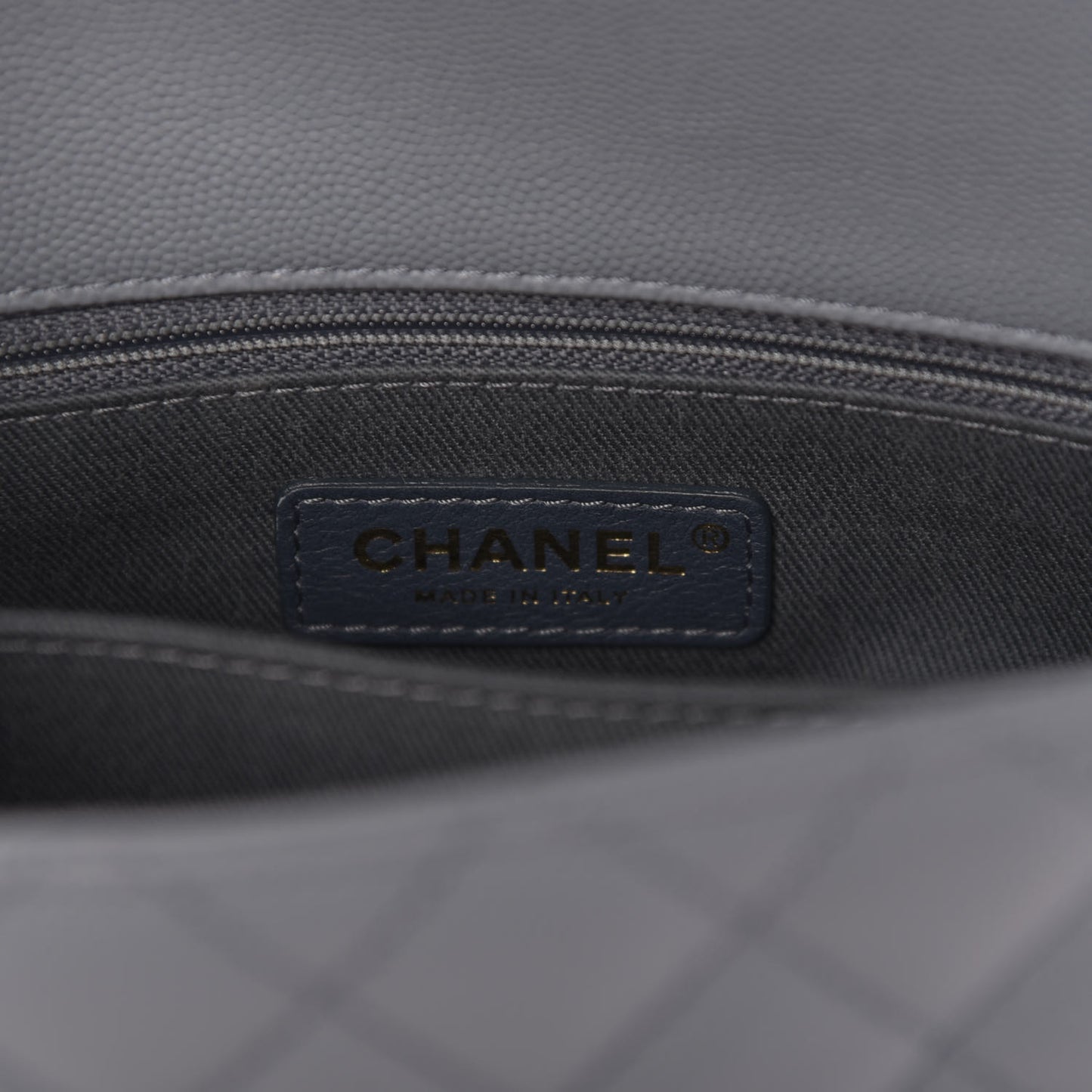 Caviar Quilted Mini Coco Handle Flap Light Blue