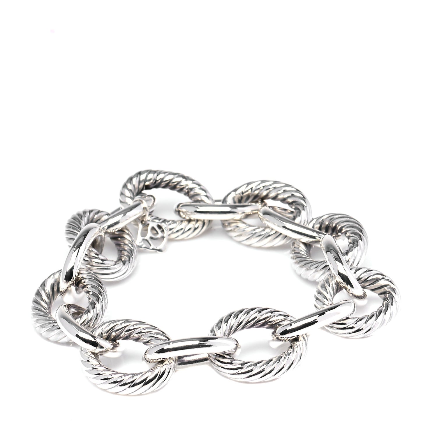 Sterling Silver 17mm Extra Large Oval Link Bracelet