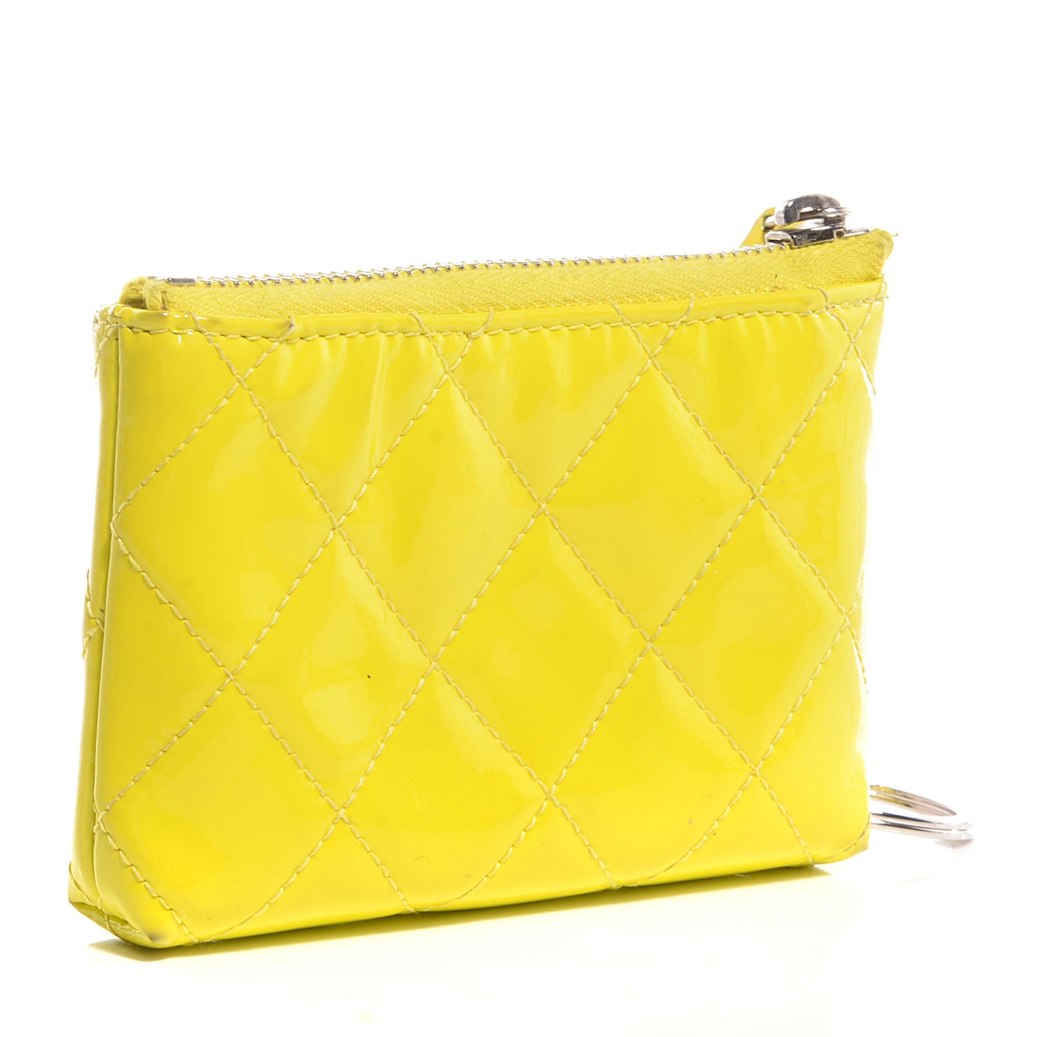 Chanel Patent Key Holder Case Jaune Yellow 3 of 8
