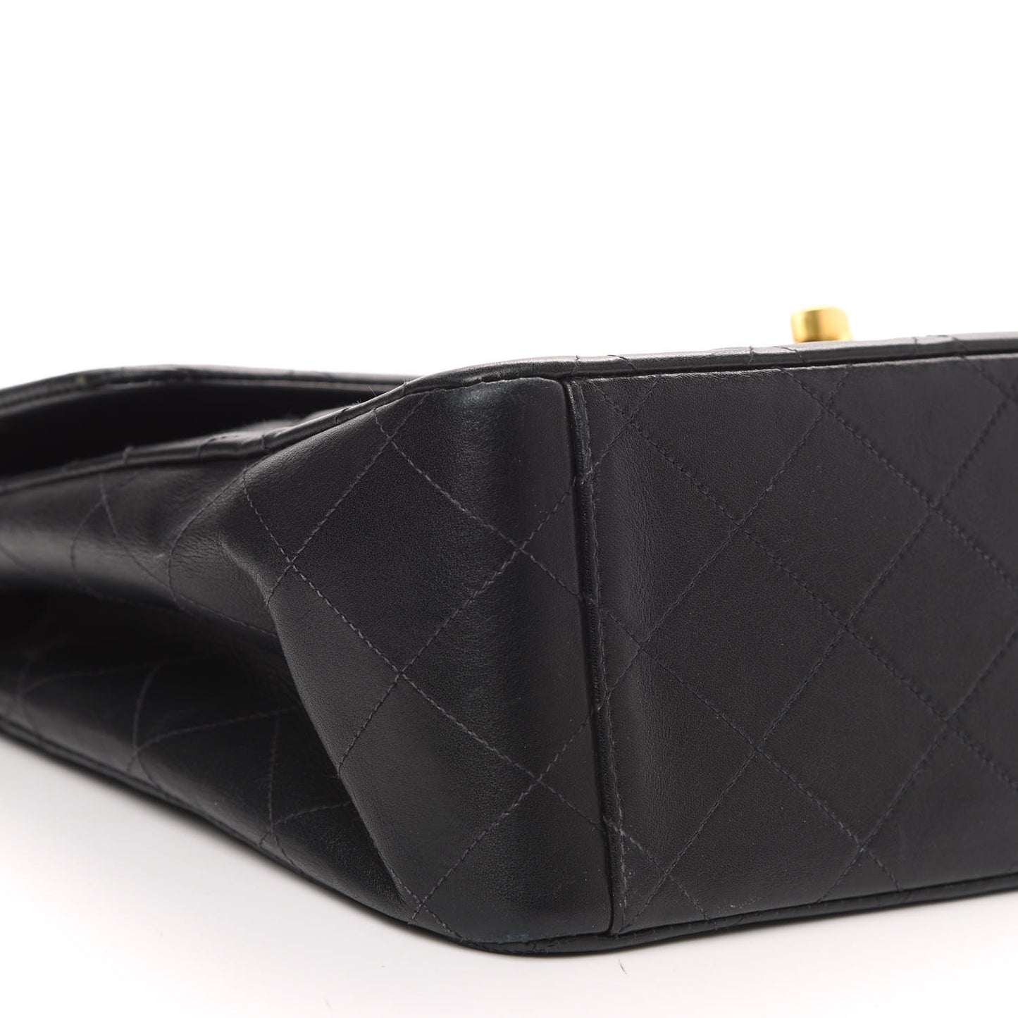 Lambskin Quilted XL Jumbo Single Flap Black