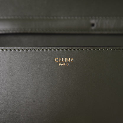 Celine Box Calfskin Medium Classic Box Flap Bag Dark Green 8 of 10