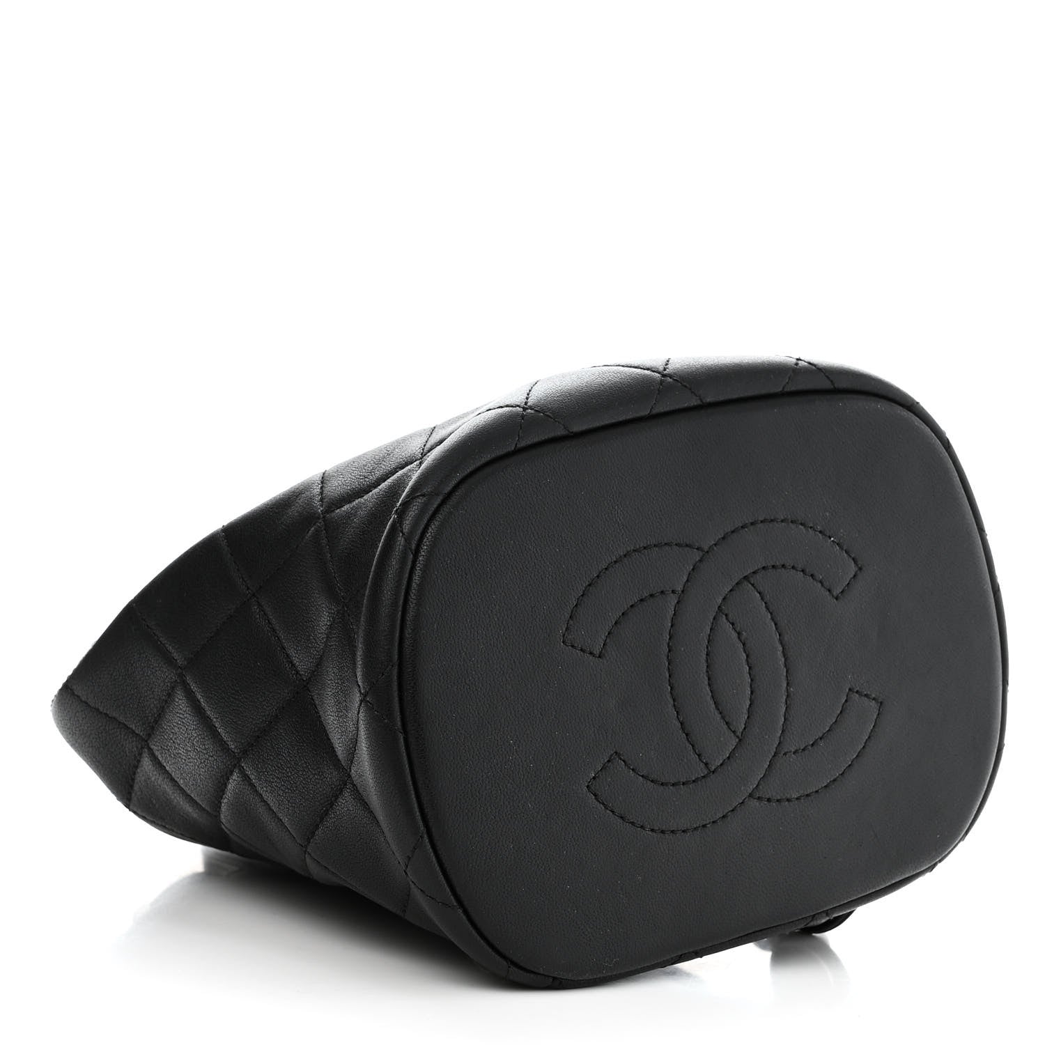Chanel Lambskin Quilted Metallic Bubble Backpack Black 4 of 11