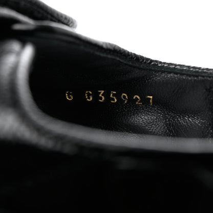Chanel Grained Calfskin Velcro Dad Sandals 38 Black 6 of 9
