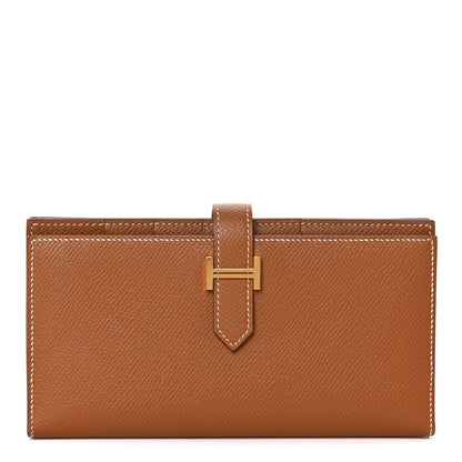 Hermes Epsom Bearn Gusset Wallet Gold 1 of 12