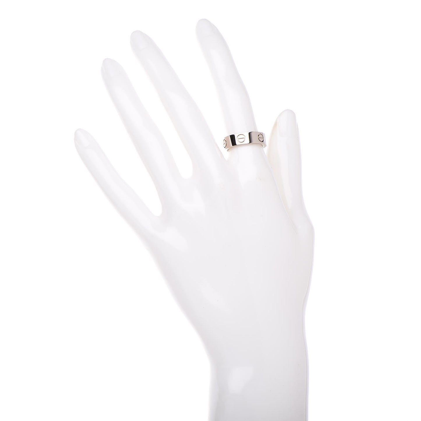 18K White Gold 5.5mm LOVE Ring 51 5.75