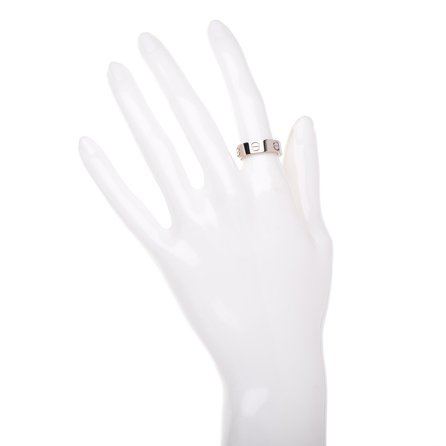Cartier 18K White Gold 5.5mm LOVE Ring 51 5.75 2 of 5