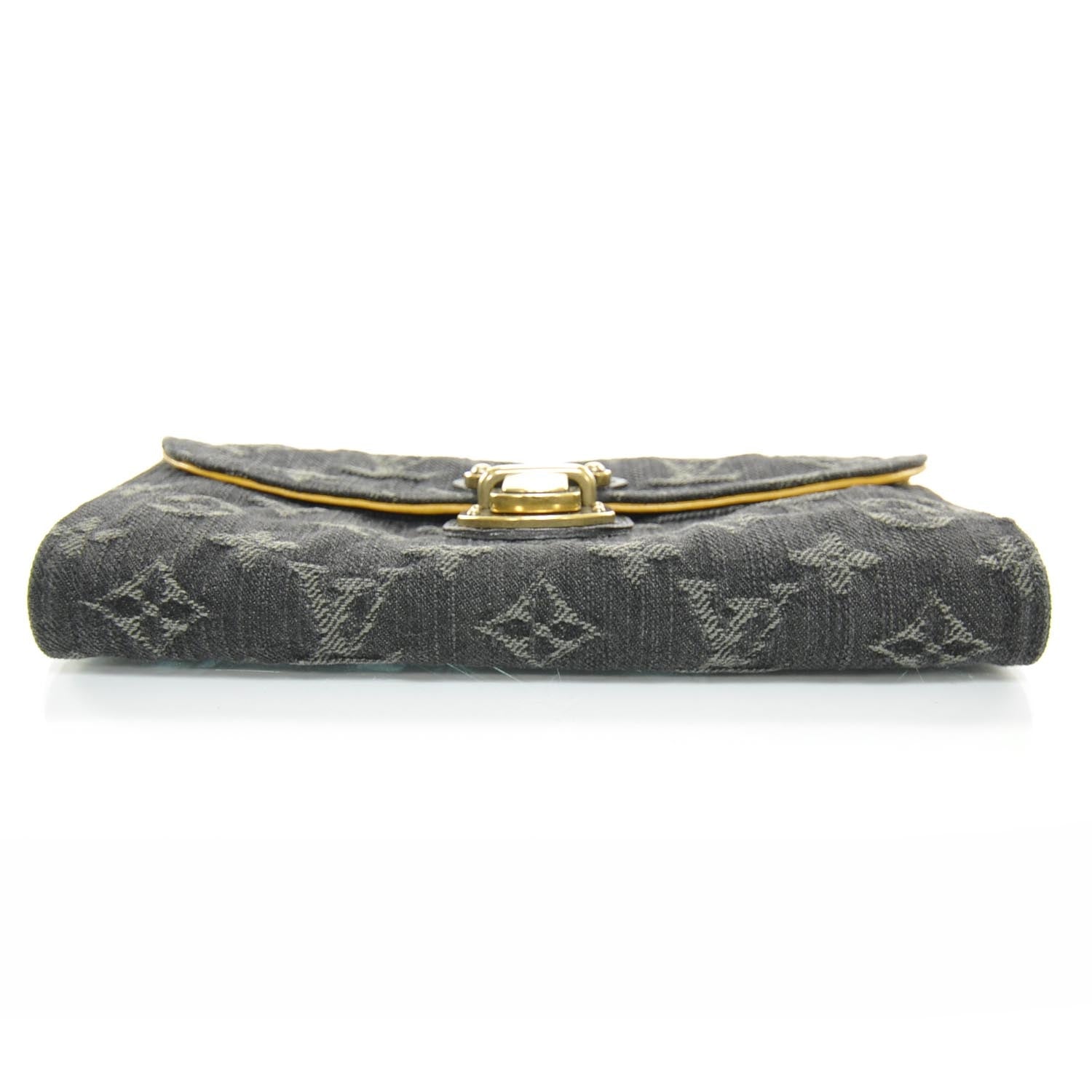 Louis Vuitton Denim Amelia Wallet Black 4 of 7