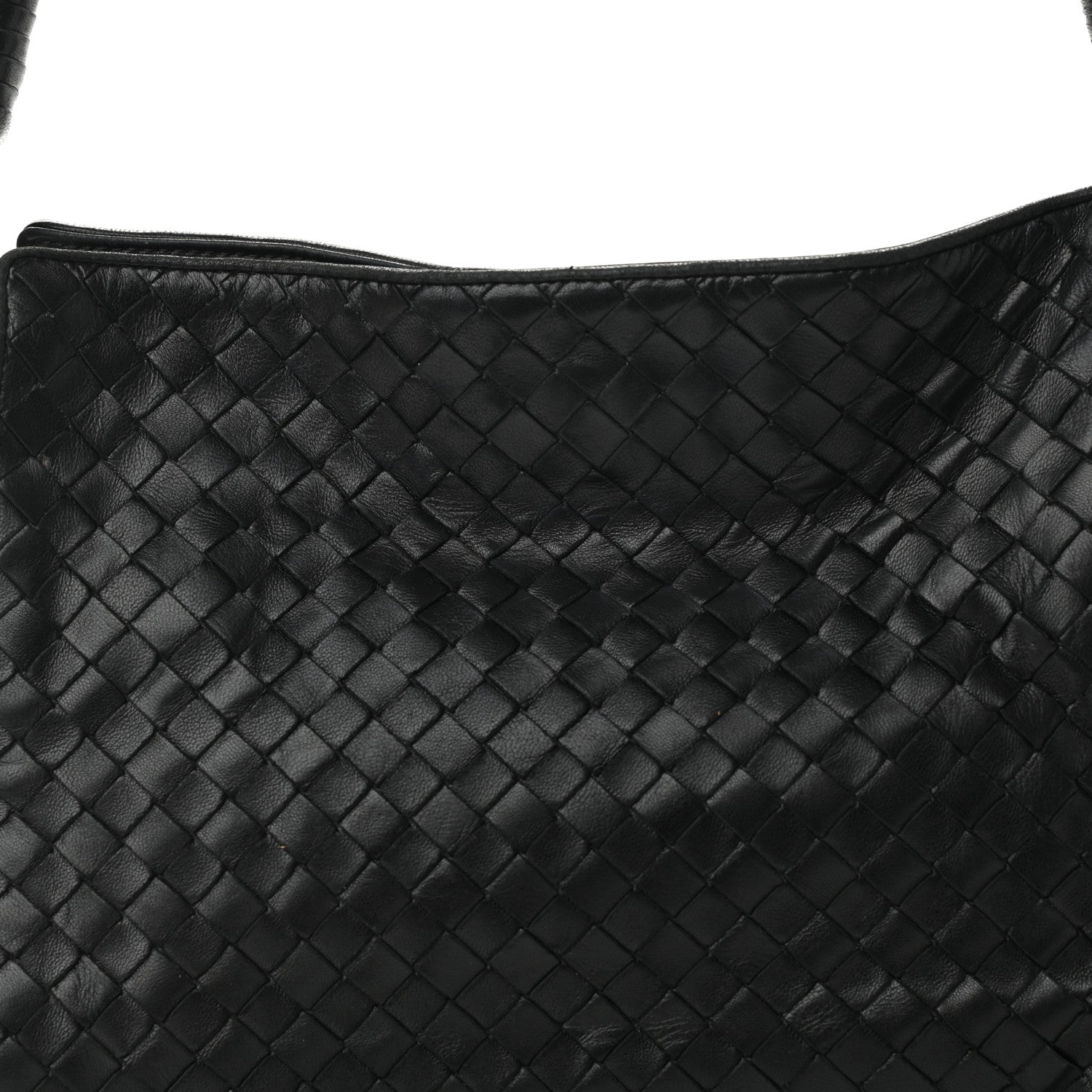 Bottega Veneta Nappa Intrecciato Shoulder Bag Black 6 of 8