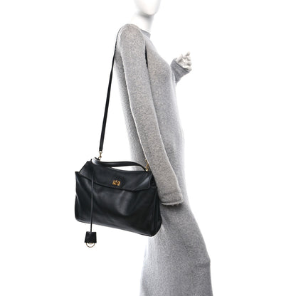 Balenciaga Natural Smooth Calfskin Medium Rodeo Top Handle Handbag Black 2 of 9