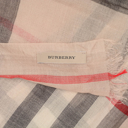 Burberry Silk Wool Giant Check Scarf Stone 5 of 5