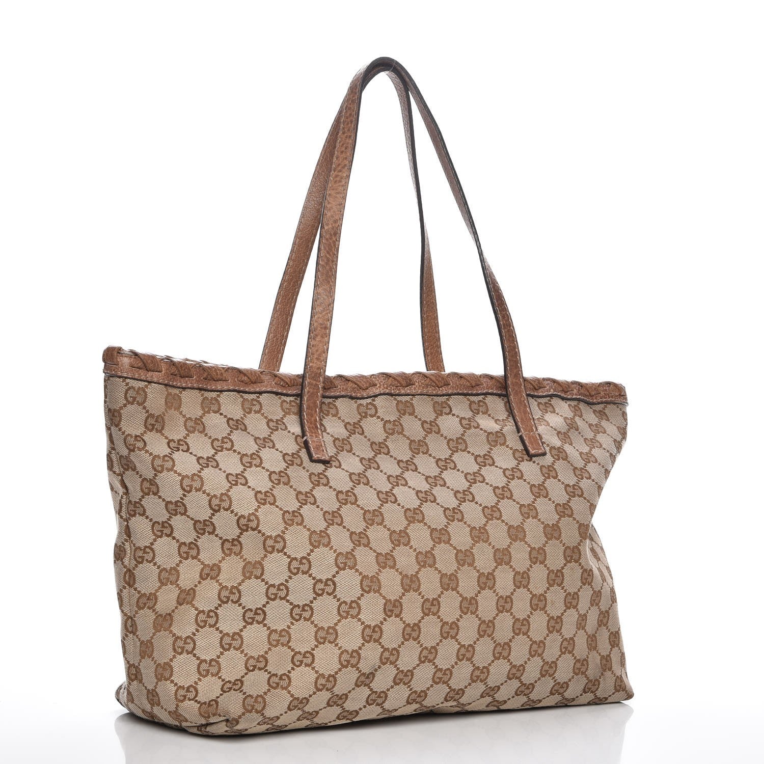 Gucci Monogram Medium Bamboo Tassel Tote Light Brown 3 of 7