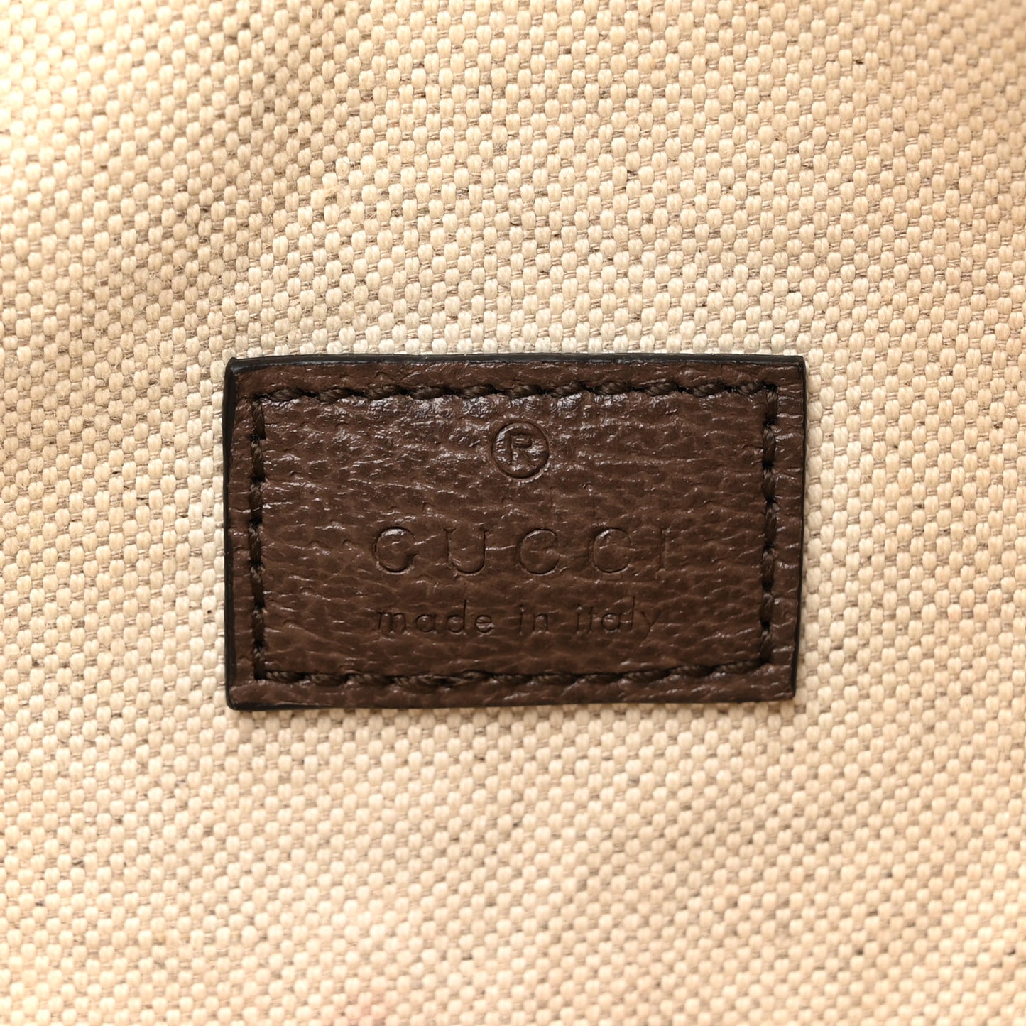 Monogram Jumbo GG Textured Dollar Calfskin Web Belt Bag Camel Ebony New Acero