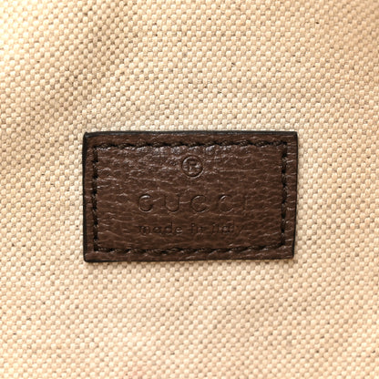 Gucci Monogram Jumbo GG Textured Dollar Calfskin Web Belt Bag Camel Ebony New Acero 6 of 12