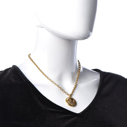 Chanel CC Pendant Chain Necklace Gold 2 of 6