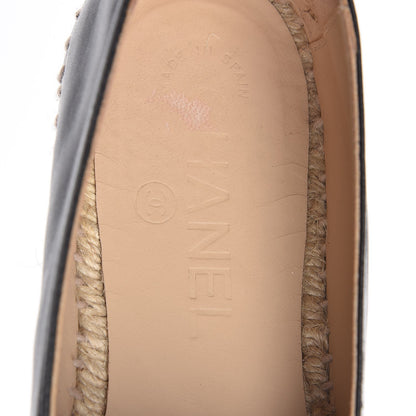 Chanel Lambskin CC Espadrilles 36 Black 9 of 12