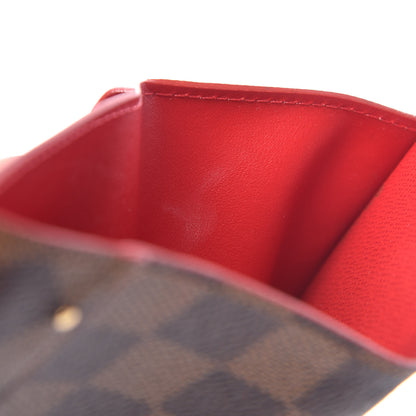 Louis Vuitton Damier Ebene Studded Victorine Wallet Cherry 8 of 9