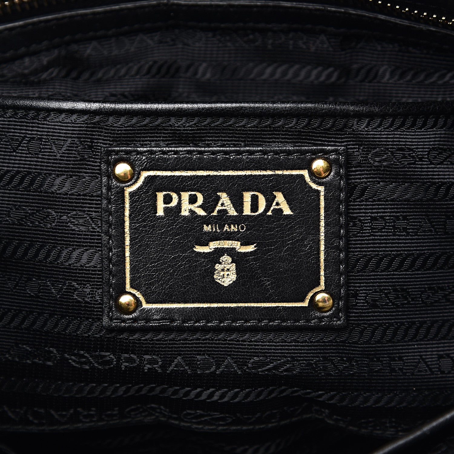Prada Tessuto Nylon Gaufre Tote Black 5 of 13