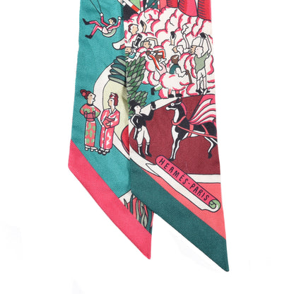 Hermes Silk Exposition Universelle Twilly Rose Vif Menthol 2 of 4