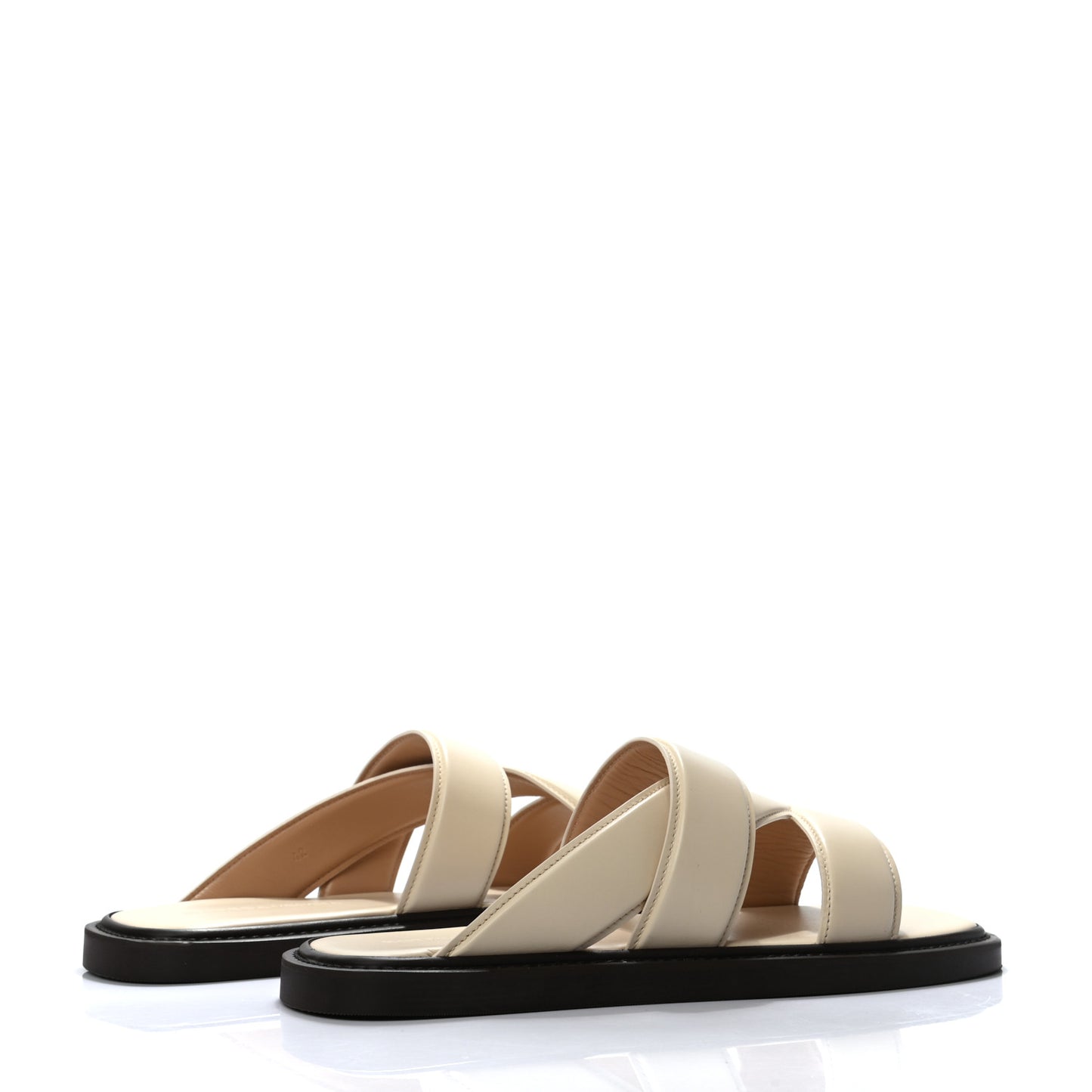 Calfskin Mens The Band Flat Sandals 42 Sea Salt