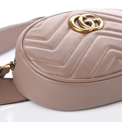 Gucci Calfskin Matelasse GG Marmont Belt Bag 95 38 Porcelain Rose 10 of 13