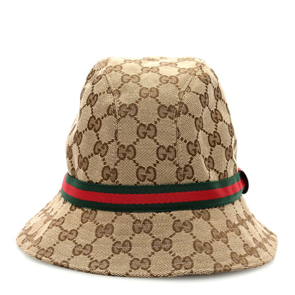 Gucci Monogram Web Bucket Hat L Brown 3 of 8