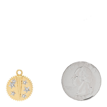 Foundrae 18K Yellow Gold Diamond Baby Resilience Medallion Pendant 2 of 3